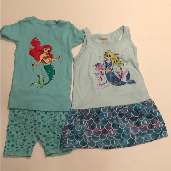 Other - Girls Mermaid Ariel Pajama Bundle 5T, 4-5